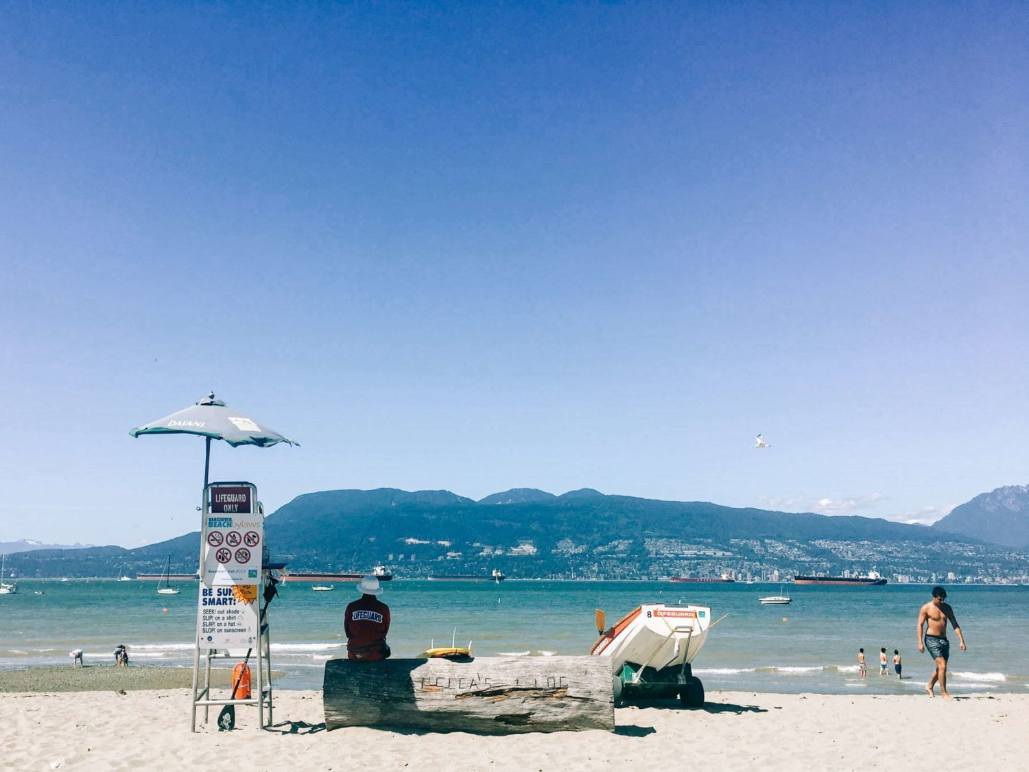 lifeguard on jericho beach in vancouver