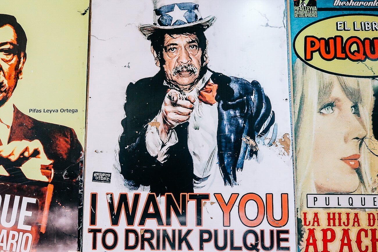 pulque propaganda at hija de los apaches in mexico city