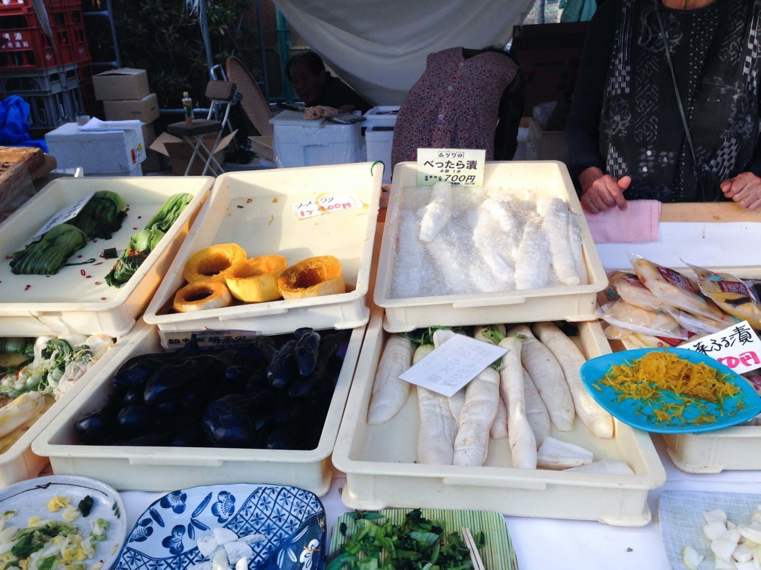 pickled vegetables food at saijo sake festival