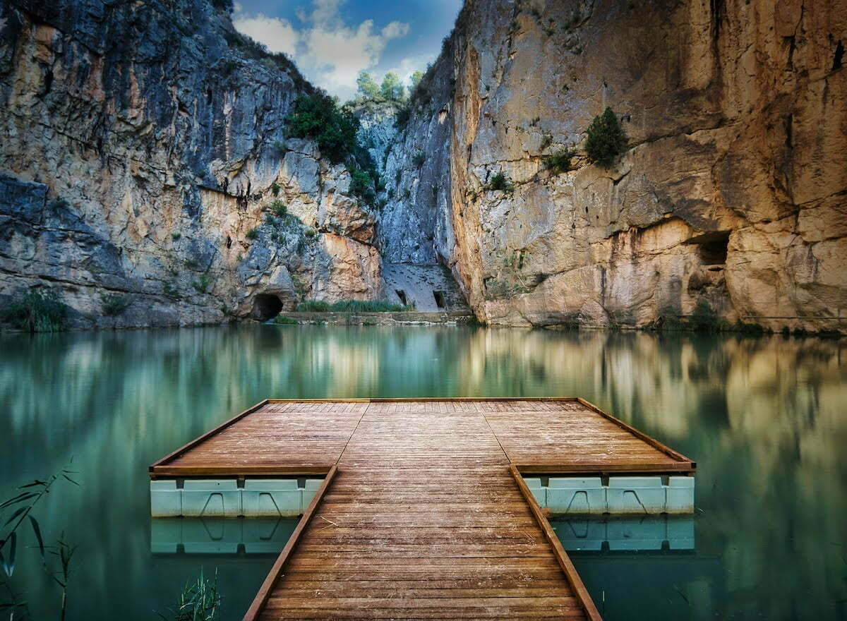 Blue lagoon dock.